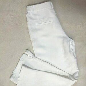 ZARA Women's White High-Waisted Straight-Leg Pants